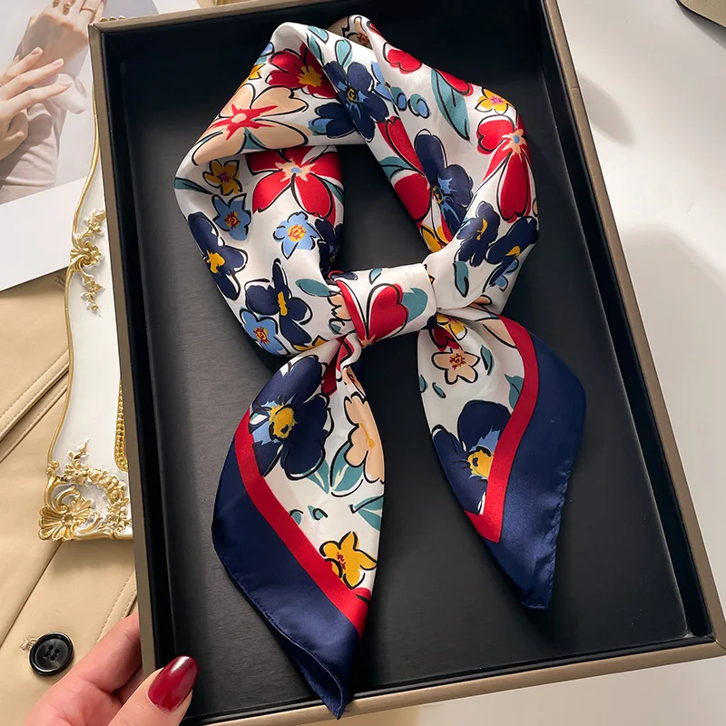 Scarf Silk Square - Luxe vierkante sjaal voor dames, elegante