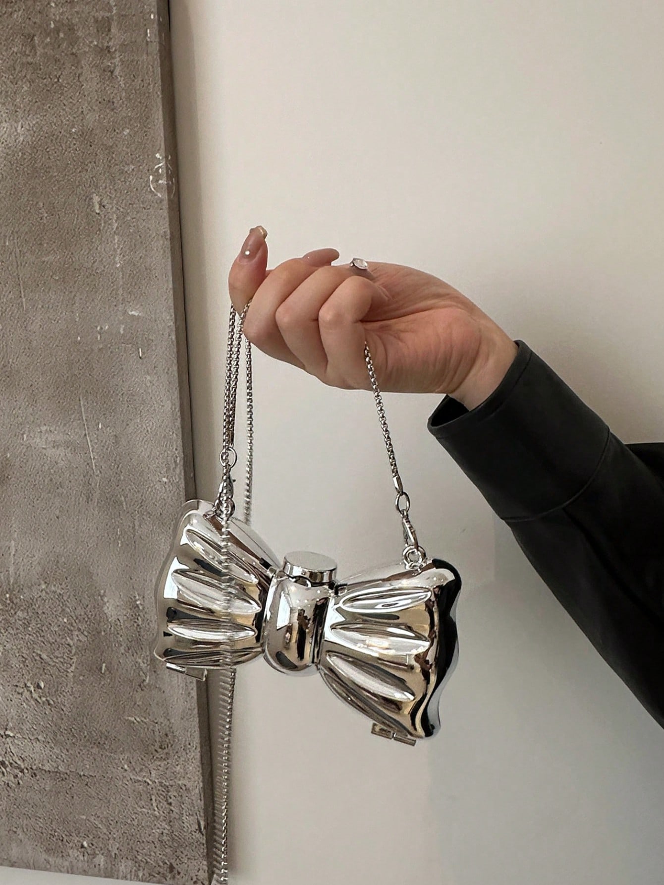 Kleine, glanzende clutch met e - Tie Clip Silver recensie en prijs